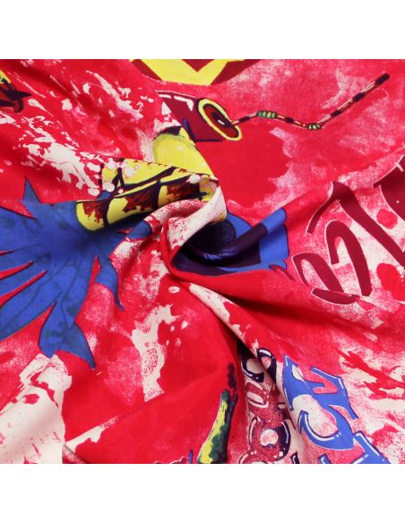 Étoffe 100% viscose - Pink beach