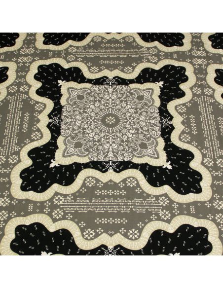 Étoffe 100% viscose - Tête de mort cadré