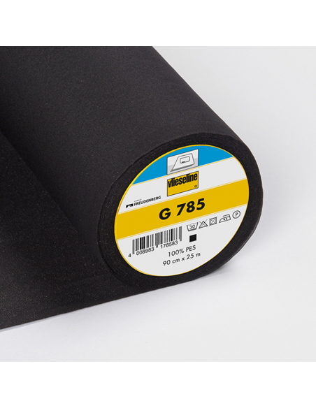 Entoillage en tissu thermocollant Vlieseline - G785 noir
