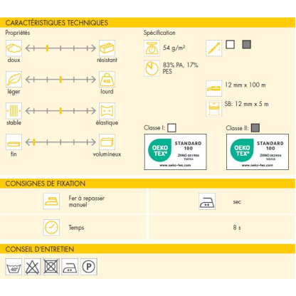 Stabilmanche Vlieseline - Noir 2