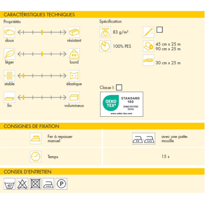 Entoilage léger Vlieseline - S320 (laize : 30cm) 2