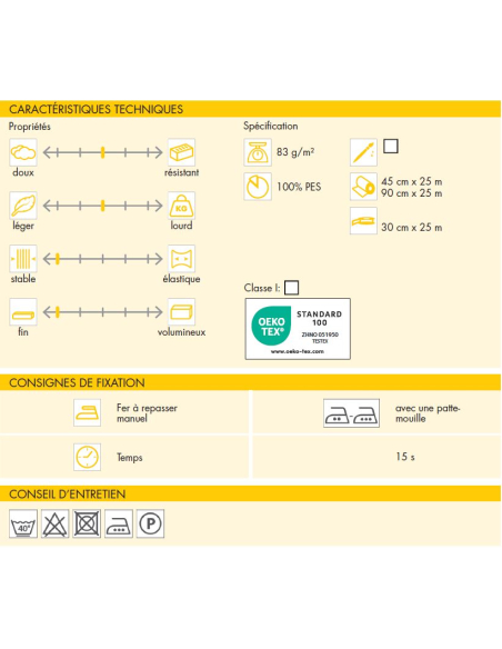 Entoilage léger Vlieseline - S320 (laize : 30cm)