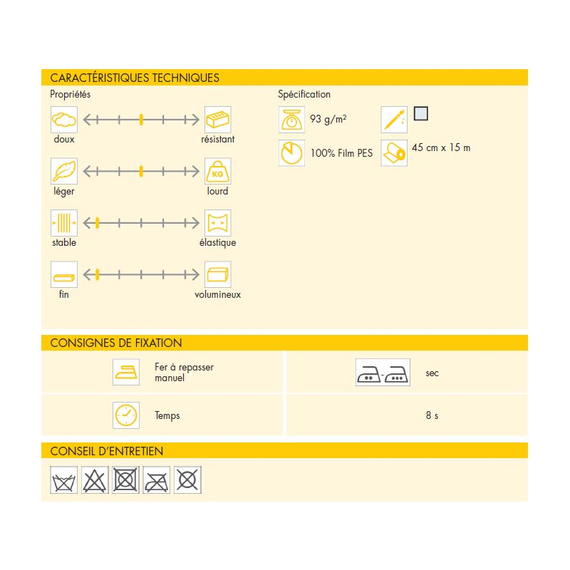 Film transparent thermocollant Vlieseline - Lamifix