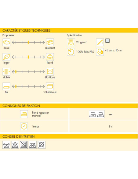 Film transparent thermocollant Vlieseline - Lamifix