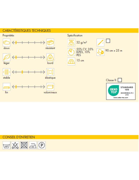 Entoilage à coudre Vlieseline - L11