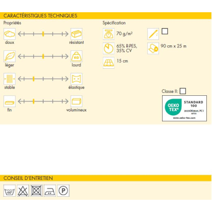 Entoilage à coudre Vlieseline - M12 2