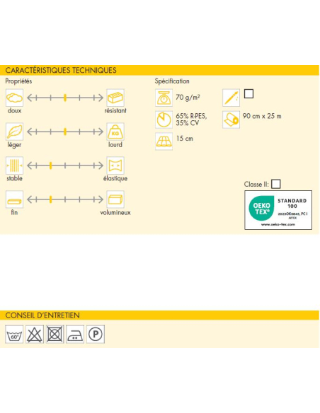 Entoilage à coudre Vlieseline - M12