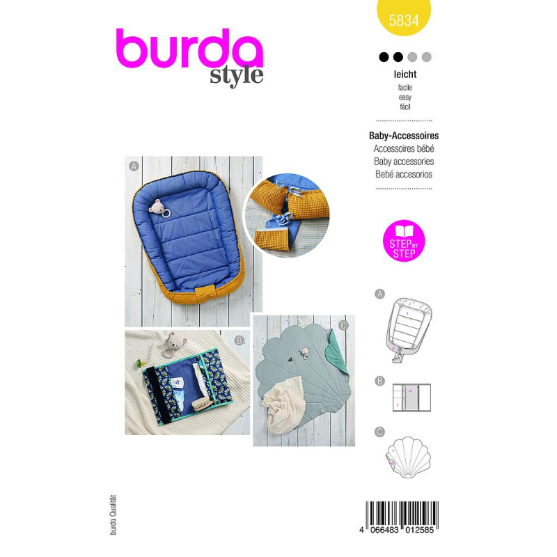 Patron Burda 5834 - Accessoires bébé
