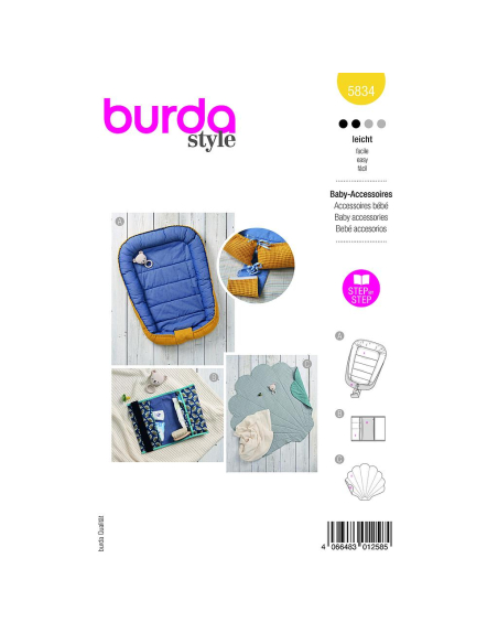 Patron Burda 5834 - Accessoires bébé