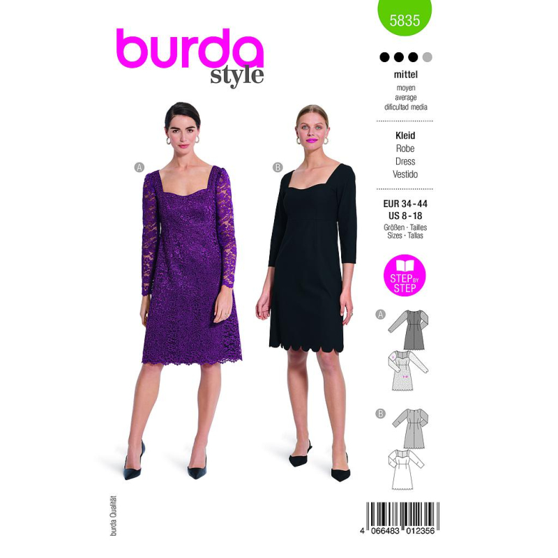 Patron Burda 5835 - Robe