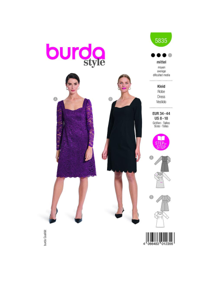 Patron Burda 5835 - Robe