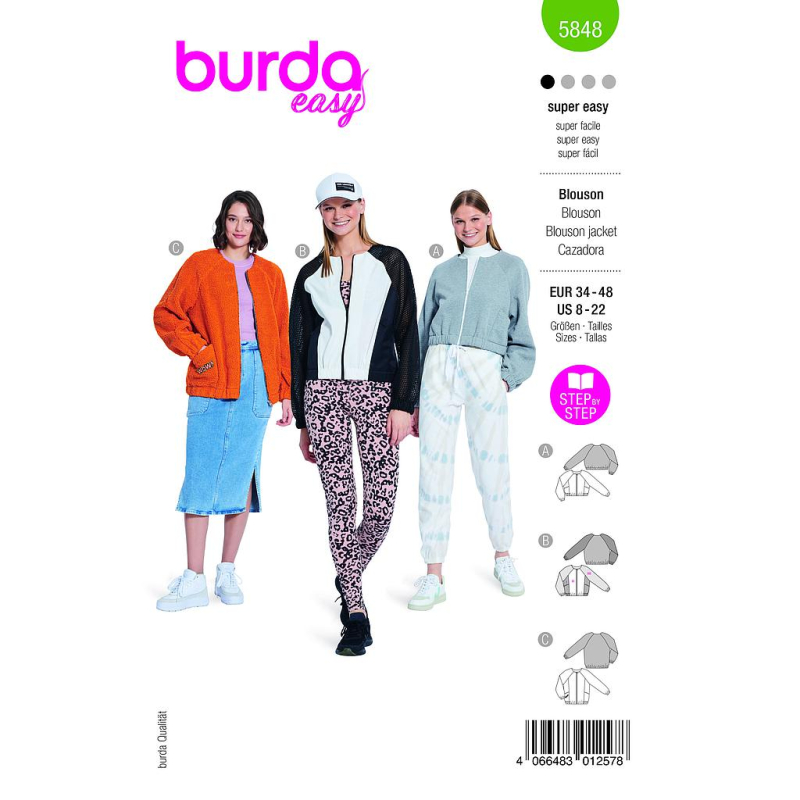 Patron Burda 5848 - Blouson