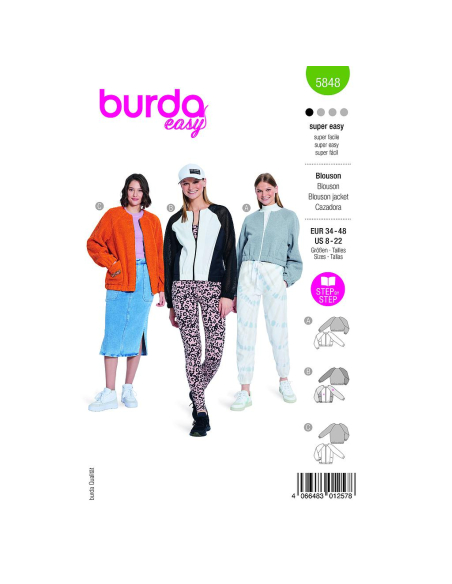 Patron Burda 5848 - Blouson