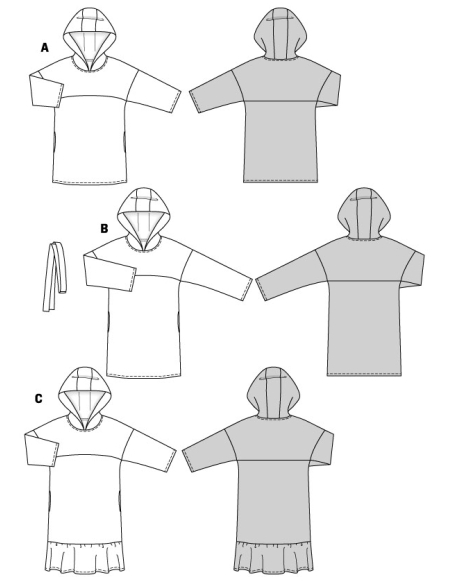 Patron Burda 5851 - Robe