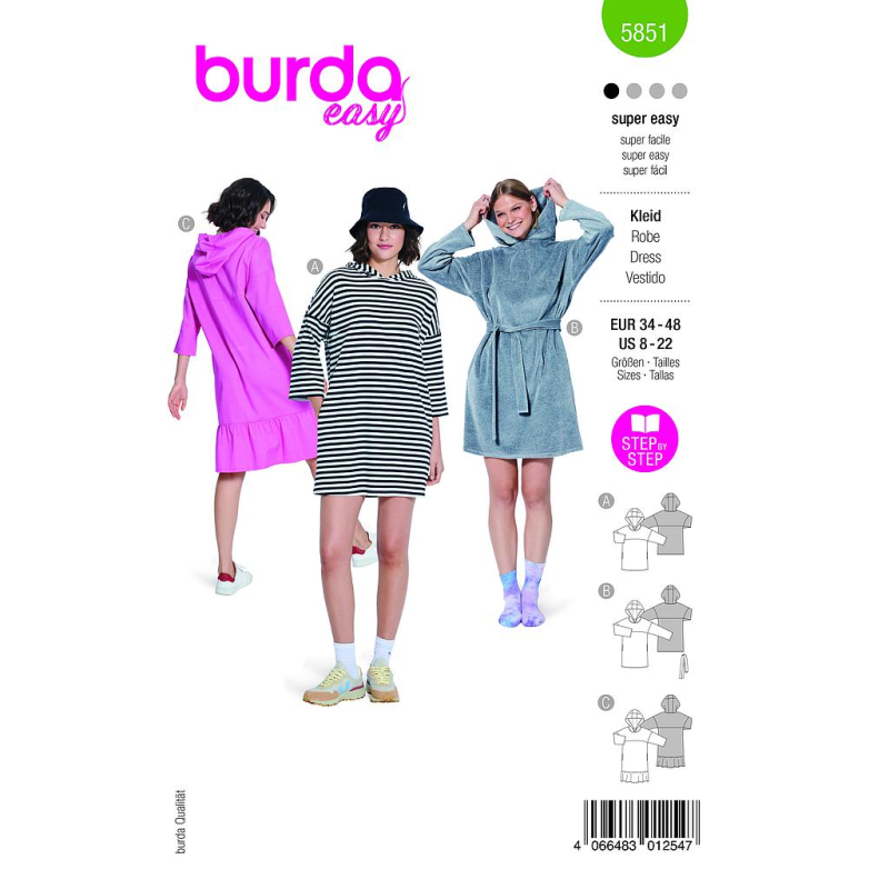 Patron Burda 5851 - Robe