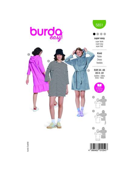 Patron Burda 5851 - Robe