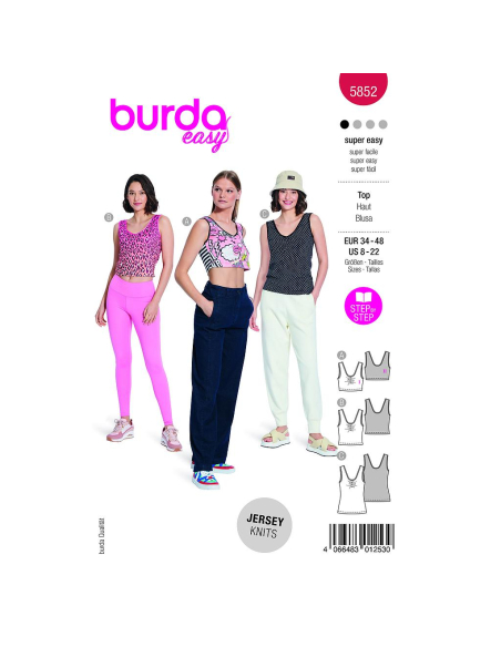 Patron Burda 5852 - Top