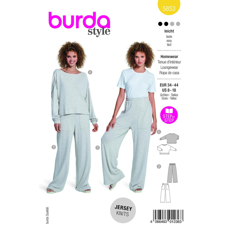 Patron Burda 5853 - Homewear