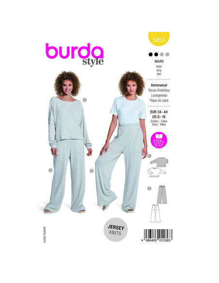 Patron Burda 5853 - Homewear
