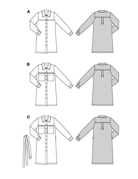 Patron Burda 5854 - Robe