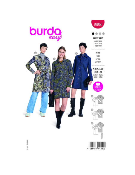 Patron Burda 5854 - Robe