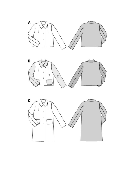 Patron Burda 5855 - Veste & manteau