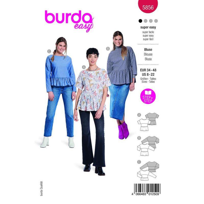 Patron Burda 5856 - Blouse