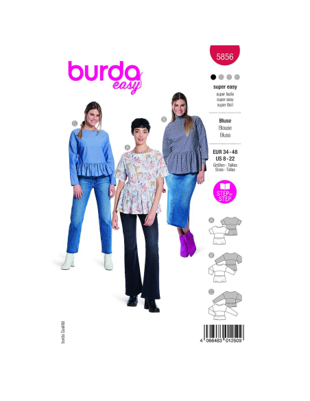 Patron Burda 5856 - Blouse