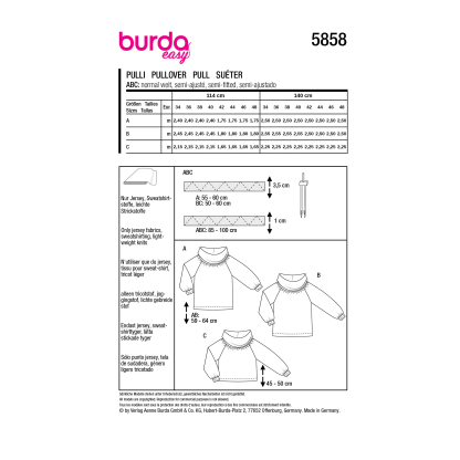 Patron Burda 5858 - Pull 2