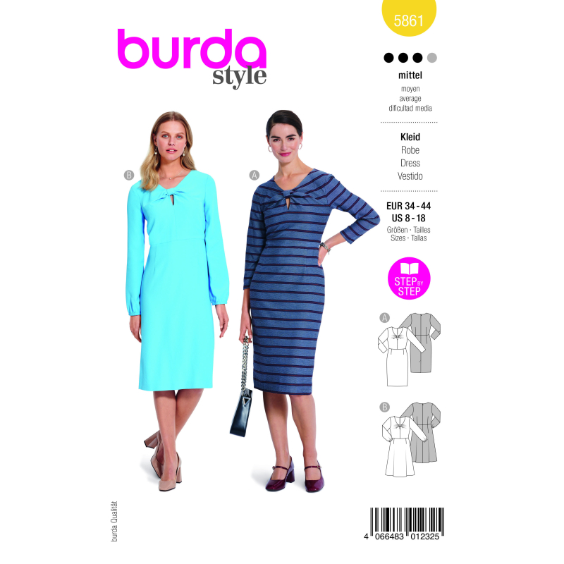 Patron Burda 5861 - Robe