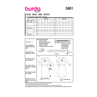 Patron Burda 5861 - Robe 2