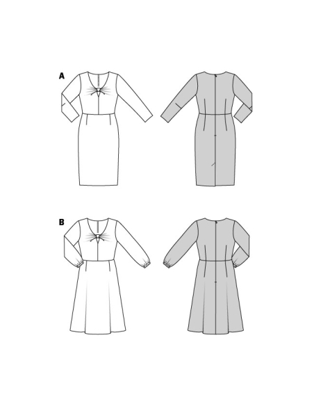 Patron Burda 5861 - Robe