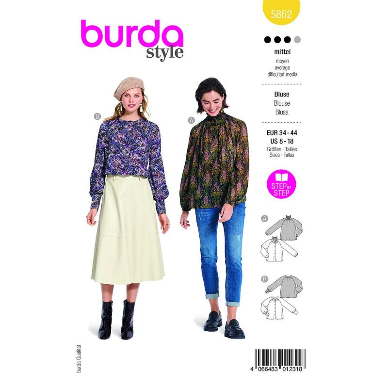 Patron Burda 5862 - Blouse