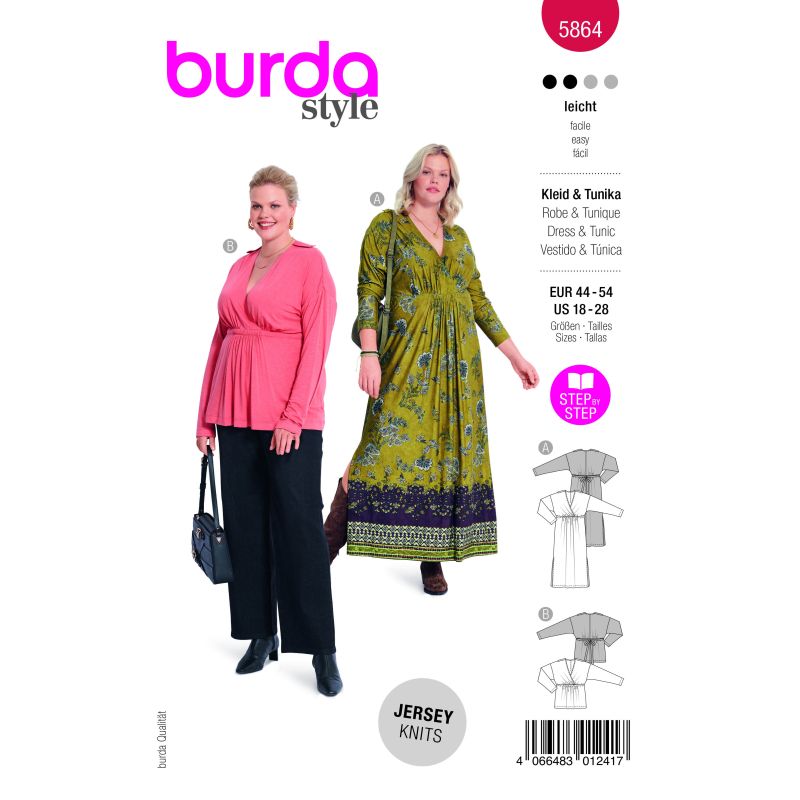 Patron Burda 5864 - Robe & tunique
