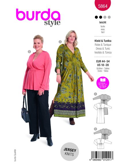 Patron Burda 5864 - Robe & tunique