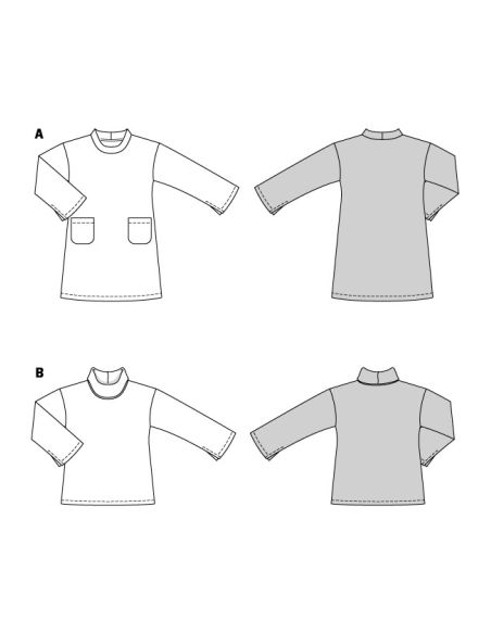 Patron Burda 5866 - Robe & tee-shirt