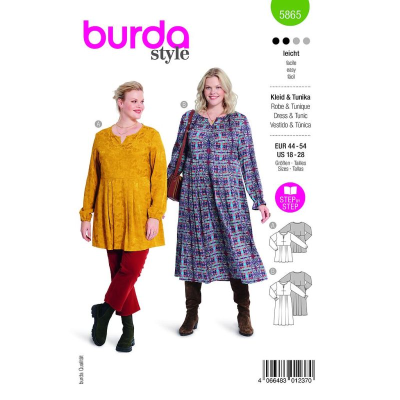 Patron Burda 5865 - Robe & tunique