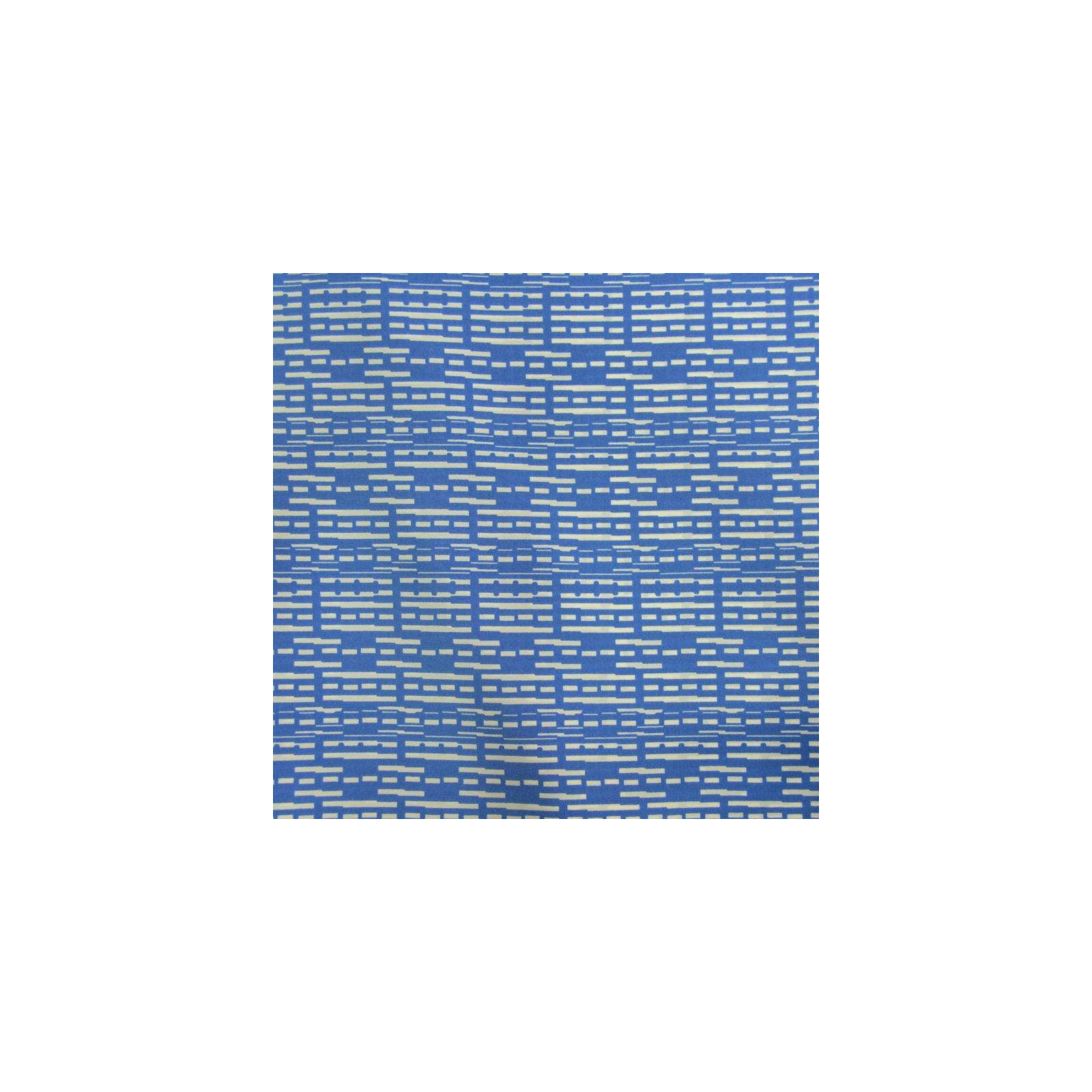 Crêpe Polyester imprimé trait bleu ciel