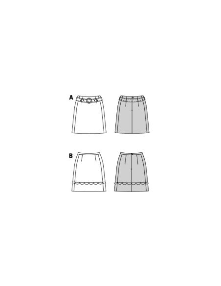 Patron Burda 5868 - Jupe