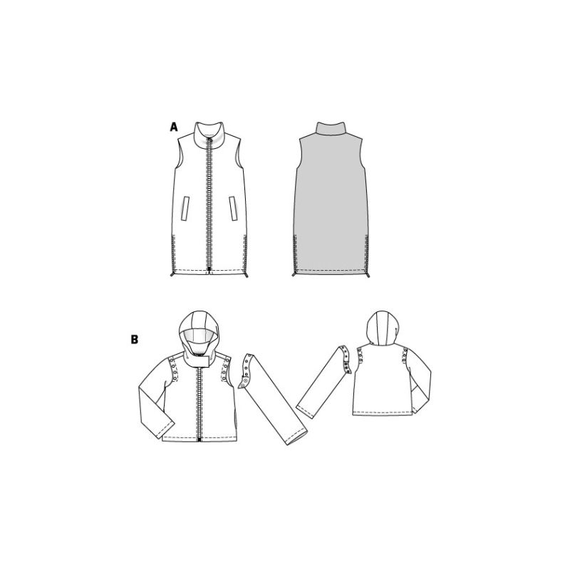 Patron Burda 5869-Gilet & veste