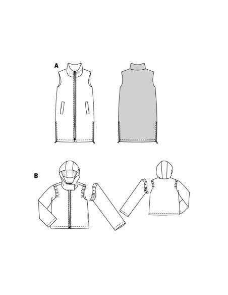 Patron Burda 5869-Gilet & veste