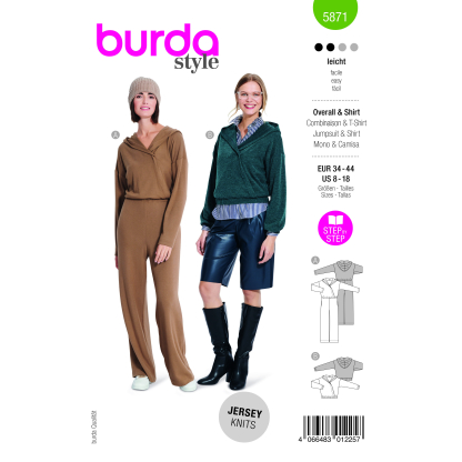Patron Burda 5871 - Combinaison & T-shirt