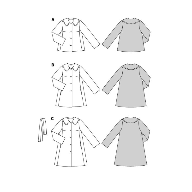 Patron Burda 5872 - Manteau