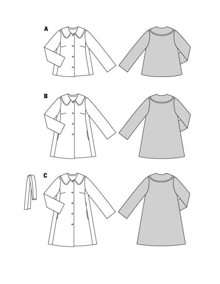 Patron Burda 5872 - Manteau