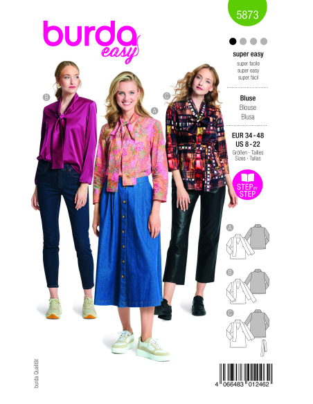 Patron Burda 5873 - Blouse