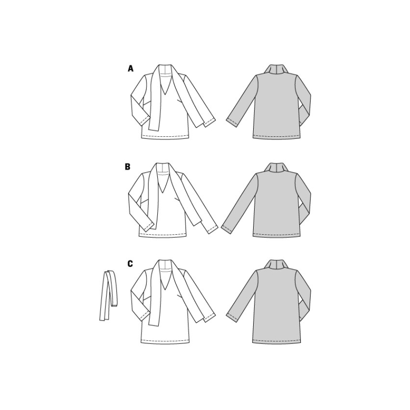 Patron Burda 5873 - Blouse