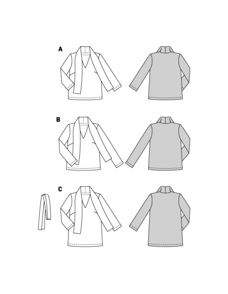 Patron Burda 5873 - Blouse