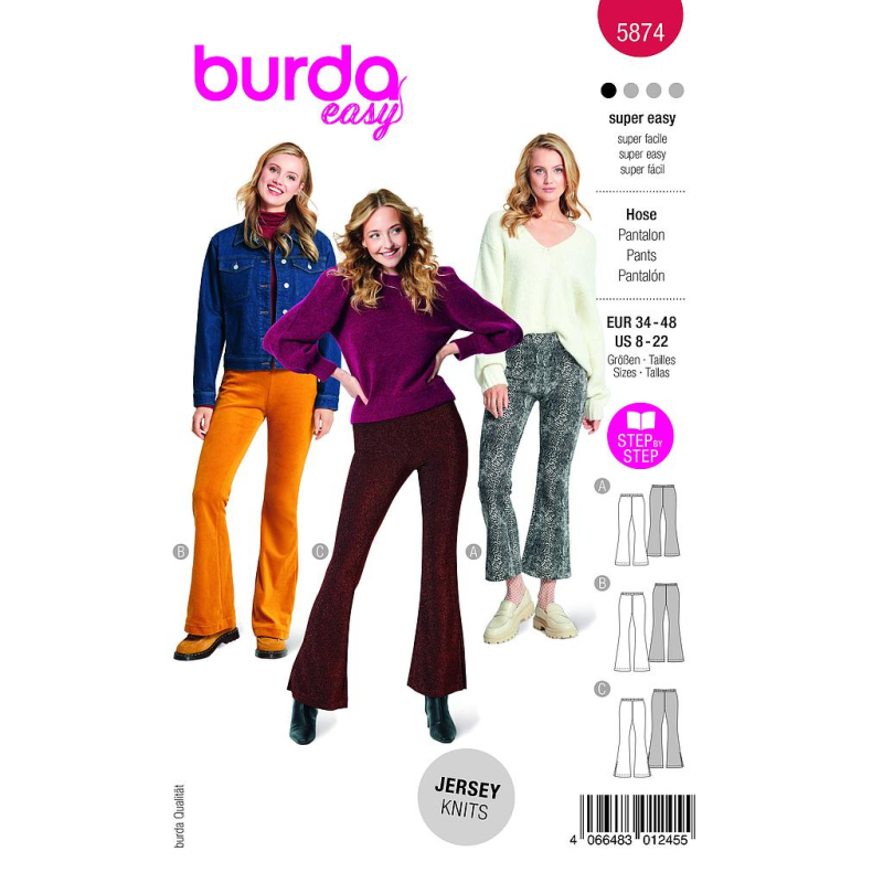 Patron Burda 5874 - Pantalon