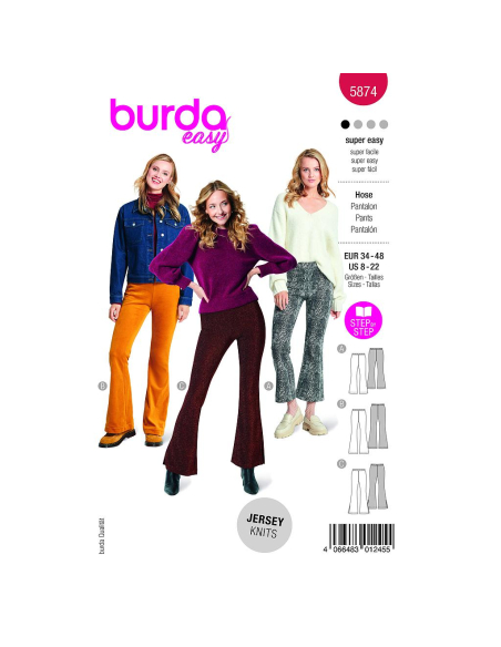 Patron Burda 5874 - Pantalon