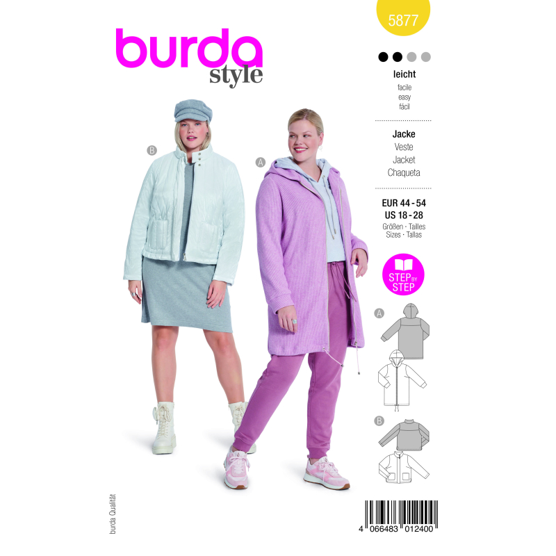 Patron Burda 5877 - Veste